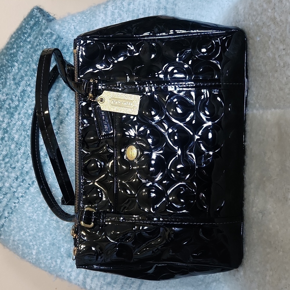 Coach OP Art Patent Leather